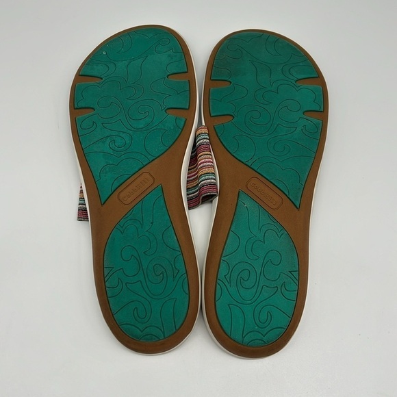 Cobb Hill by New Balance Multi Color Striped Jeanine Thong Wide Band Sandal 11M - Picture 6 of 8